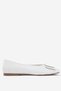 Women's Buckle Casual Babet Shoes Real Leather Zy 8156 White