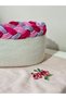 Ecru Towel Basket / Pink Braided Bath Basket / Organizer Storage Basket for Care Products - 9