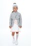 Girl's Dress Snowman Embroidered Beret and Scarf Set of 3 - 7