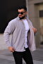 Men's Oversize Velvet Shirt Lapel Long Sleeve Winter Shirt - 2