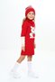Girl's Dress Bunny Embroidered Beret and Neck Collar 3 Piece Set - 7