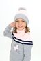 Girl's Dress Embossed Butterfly Embroidered Beret and Scarf Set of 3 - 5