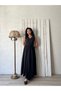 Black Crepe Gilet Dress - 3