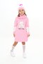 Girl's Dress Rainbow on Cat Patterned Beret and Scarf Set of 3