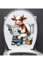 Wc Cow Toilet Seat Sticker Car, Motorcycle, Helmet, Laptop, Glass Sticker 29X29 cm - 4