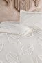 Boutique Chenille King Size Bedspread Leaf Ecru - 3