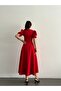 Watermelon Sleeve Midi Length Dress - 5