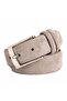 3.5 Cm Light Mink Suede Genuine Leather Belt