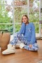 Lodos Store Aydoğan Women's Long Sleeve Thermal Pajama Set with Cat Motto Pattern