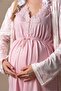 Effortt Powder Maternity and Postpartum Robe Pajama Set - 2