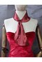Ronja Satin Tie Scarf Neck Warmer Burgundy - 4