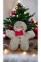 Brown Cute Cookie Man 30cm New Year Christmas Plush Pillow - 3