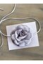 Rose Necklace/satin Flower Necklace (grey)