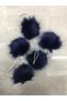 Pompom 4 Cm 5 Piece Set Navy Blue