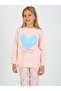 Girl's Long Sleeve 100% Cotton Pajamas Set Happy Heart Salmon - 3