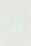 Heart Printed Ribbed Girl's Dress
