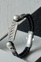 Men's Bracelet with Real Leather Figures - Original and Stylish Design