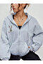 Bugs Bunny Printed Oversize Seasonal Hooded Zip-Up Sweatshirt/Cardigan