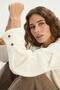 Women's Long Sleeve Cream Pajama Set C9T2N2O61 - 6