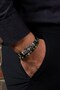Stylish and Natural Bracelet - Jade, Onyx, and Agate - Designed with Genuine Leather and Brass Plating - 3