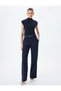 Pocket Pleat Detailed Belted High Waist Palazzo Trousers