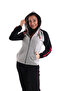 Women's Gray Black Tracksuit Set - 3