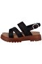 Clairemont Way Damen Sandalen - Cross Strap, Schwarz Black Leder Tb0A61Trw021 - 3
