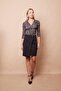 Women's Light Lycra Thick Fabric Wrap Buttoned Above Knee High Waist Pencil Skirt-Black - 2