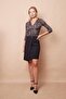 Women's Light Lycra Thick Fabric Wrap Buttoned Above Knee High Waist Pencil Skirt-Black - 5