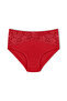 Red High Waist Large Size Women's Panties 3-Piece - 2