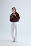 Women's Bitter Coffee Gusseted Pocket Detailed Hooded Crop Cardigan - 5
