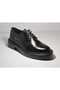 Tetri 030 Real Leather Handmade Black Opening Casual Shoes
