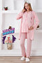 Long Sleeve 7 Colors Maternity Sleepwear & Dressing Gown Set with Lace/Slipper and Crown Gift