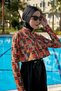 R110 Model Hijab Swimsuit - Parachute Look, Front Cover and Fully Covered Symbol