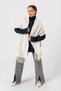 Tasseled boucle scarf shawl 40x210 cm 1257 ecru - 2