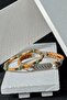 Genuine Leather Bracelet - Jade, Jasper, Hematite and Brass Plated Chic - 2