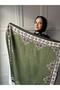 Peony Pattern Twill Scarf - 4