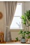 Extrafor with Velvet Textured Beige Color High Quality Single Wing Fon Curtain - 3
