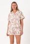 Women's Cotton Fabric Short Sleeve Pajamas Set - Stylish and Comfortable / Different Color Choices - 3