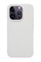 Apple iPhone 12 Promax Compatible Velvet Inside Logo Launch Silicone Case Cover White - 4