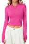Fuchsia Sports Bodysuit, Soft Touch Basic with Toe Opening, Fuchsia Sports Crop