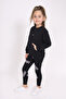 Girl's Kangaroo Pocket Embroidered Tights Set - 2