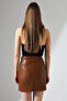 Mini Leather Skirt with Belt / Zra Leather Skirt with Belt Model - 8