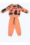 Girl's Geometric Pattern Printed 2 Thread Tracksuit Set