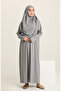 Practical prayer dress large size with bag 1975-03 gray - 2
