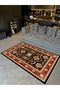 Efe Collection Coffee Themed Flower Motif and Traditional Pattern Woven Base Modern Decorative Carpet 21 - 2