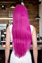 Fuchsia Long Bangs Fiber Synthetic Wig - Party / Animation / Theater - 4