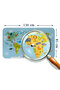 Educational World Map World Atlas Children's and Baby's Room Wall Sticker-85x130-3830 - 4