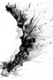 Hari̇kabi̇rev | Black-White Abstract Wave (Without Embossed) | Framed Glass Table 2 Pieces Vertical - 3