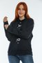 Women's Hooded Oversize Fit Air Printed Thin Sweatshirt Spr22swk162